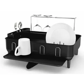 simplehuman mit Stahlrahmen, schwarzer Stahl