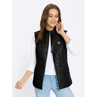 Steppweste INSPIRATIONEN, Damen, Gr. 54, schwarz, 100% Polyester, unifarben, Westen Steppweste