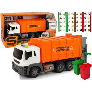 Müllwagen Reibungsantrieb Soundeffekte Orange 1:16 Segregation - Orange