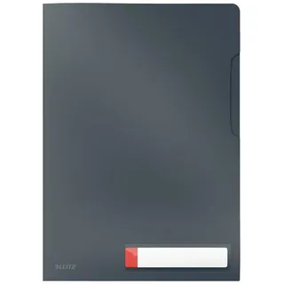 Leitz A4 Privacy Sichthülle, Ideal für 40 Blatt, Samtgrau, Cosy-Serie, 47080089
