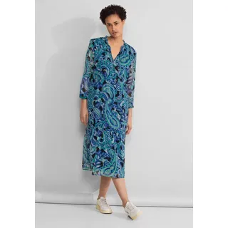 STREET ONE Chiffonkleid, im Boho-Stil, blau