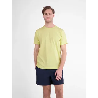 T-Shirt LERROS "Klassisches T-Shirt aus reiner Baumwolle mit Rundkragen", Herren, Gr. XXL, gelb (lemon water), 100% Baumwolle, Rundhals, Shirts T-Shirt