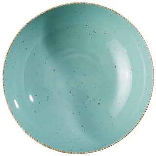 Landscape Salatschüssel , Türkis , Keramik , Used look , rund , Lfgb , Geschirr, Schalen & Schüsseln, Keramikschalen