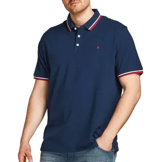JACK & JONES Poloshirt Basic mit Slim Fit in Dunkelblau-M