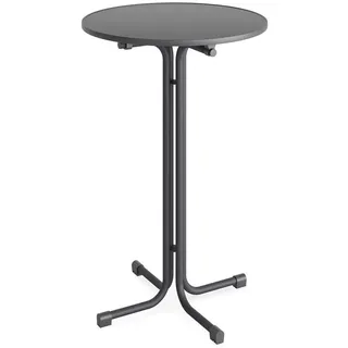 Garten-Bartisch , Anthrazit , Holz, Metall, Kunststoff , rund , 70x109x70 cm , FSC Mix, Europäischer Sicherheitsstandard , Esszimmer, Esstische, Stehtische