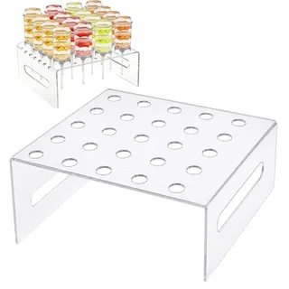 Pealeaf Push Up Cake Pop Behälter, Push Up Cake Pops Formen, Runde Kuchen Formen aus Kunststoff mit Deckel, Dessert Behälter für Törtchen Kuchen Pops und Backen (Ständer 25-Loch)