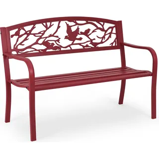 Costway Gartenbank 60 x 88 x 60 cm Rot