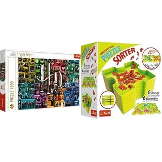 Bundle Trefl - Puzzle Harry Potter: In den Filmen 1500 Teile + Sortierhilfe, 6 Behälter