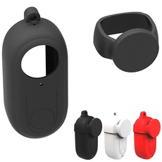 Honbobo Schutzhülle kompatibel mit Insta360 GO 3 Kamera Silikonhülle Linse Schutzhülle GO 3 Daumenkamera Zubehör (Black)