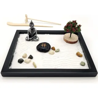 Mini Zen Garten-Set - Japanische Zen für Zuhause und Büro - Meditationsgeschenkset