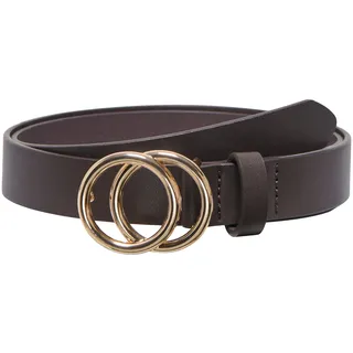 ONLY Taillengürtel "ONLRASMI FAUX LEATHER JEANS BELT" Lederimitat, coffee bean detail:light gold