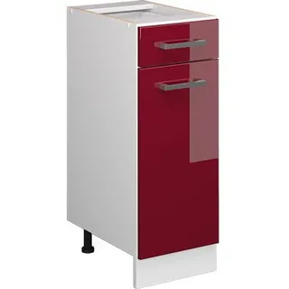 Vicco Schubladenschrank R-Line 30 x 81,6 x 46 cm Rot Hochglanz