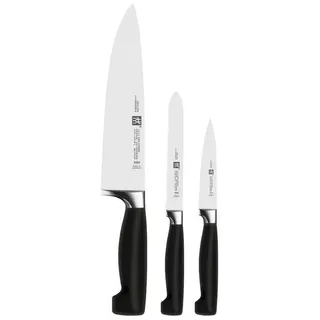 Zwilling Vier Sterne Messerset 20 cm - 3-tlg. Schwarz/Silber