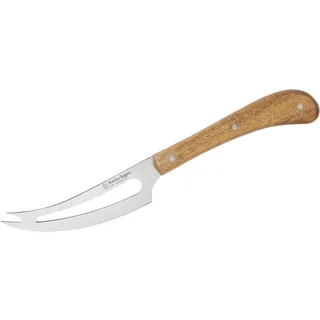 Stanley Rogers Weichkäsemesser 23 cm Pistol Grip, hochwertiges Käsemesser, Käseschneider ideal für weichen Käse, geschlitztes Messer mit Edelstahlklinge, langlebiges Käsebeil (Farbe: Silber/Braun)