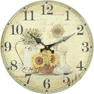 Ambiente Haus Sonnenblume Wanduhr 28 cm analog