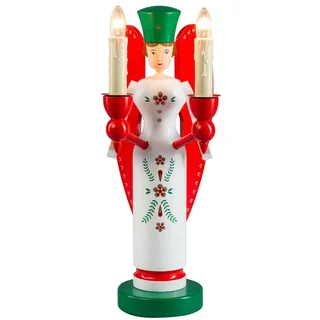 Weihnachtsfiguren Engel el. Beleuchtet Höhe 26cm NEU Holzfigur Traditionsfigur