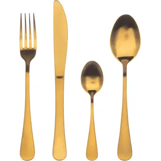 BERGNER Set 24tlg. Edelstahlbesteck München Gold Matt