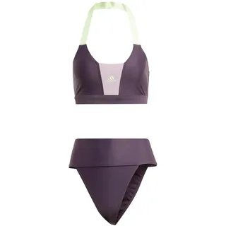 adidas Damen Sportswear Colorblock Bikini, Aurora Black/Preloved Fig, XS