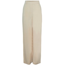 Pieces Women's PCVINSTY HW Linen Wide Pants Hose, Birch, M