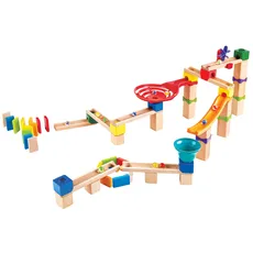 Bild Rasante Murmelbahn mit Domino, Kugelbahn aus Holz, Konstruktionsspielzeug, ab 3 Jahren