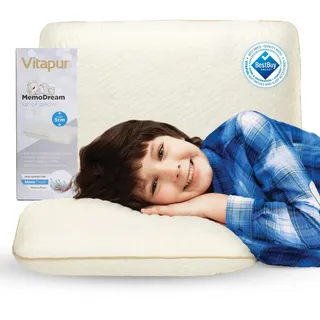 Vitapur Kinderkissen 30x50 cm – Ergonomisches Memory Foam Kopfkissen für Kinder ab 3 Jahren, Atmungsaktiver MemoTouch Memoryschaum, Oeko-TEX, Hypoallergen