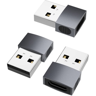 nonda USB-C-Buchse auf USB-Stecker (3er-Pack), Konverter-Ladegerät, Typ C auf USB A, für iPhone 11 12 13 14 Pro MAX, iPad Air 6, Samsung Galaxy S20 / S21 Plus Note 10 S10+ Ultra