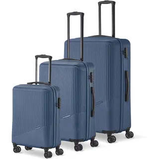 Travelite Bali 4 Rollen Kofferset 3-teilig blau