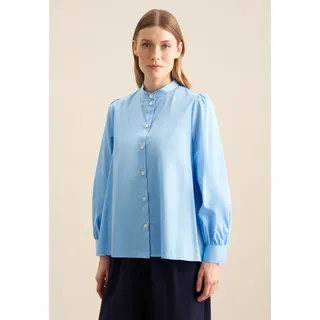 Seidensticker Klassische Bluse »Schwarze Rose« 1/1 Kragen Uni, blau