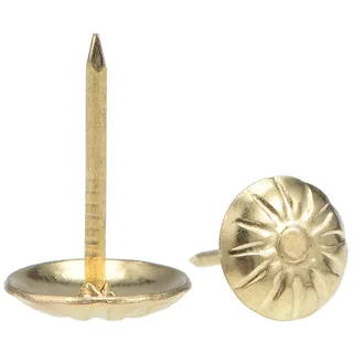 sourcing map 100Stk.Polsternagel 16mm Kopfdurchmesser Antik Reißzwecken Gold