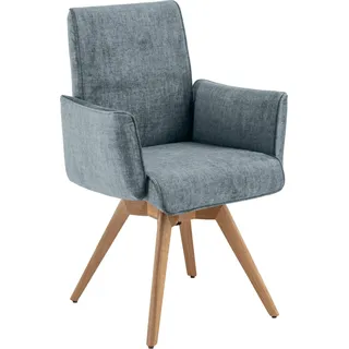 K+W Komfort & Wohnen Drehstuhl Massivholz blau