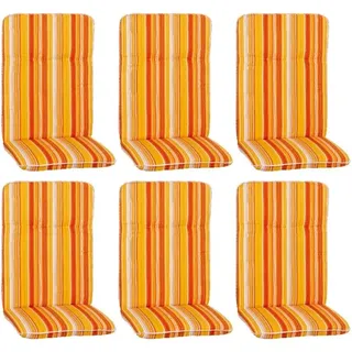 Beo Sitzauflage Hochlehner Edremit 6er-Set Gelb gestreift