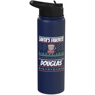 Santas Lieblings-Douglas Lustiger Weihnachts-Douglas-Name Stainless Steel Insulated Water Bottle