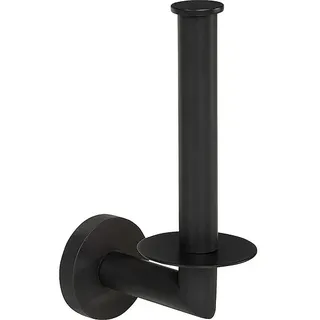 Reservepapierrollenhalter Eldrid nero, senkrecht eckig, Messing schwarz - 93 162 79