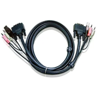ATEN DVI-I KVM Kabel 3 m Schwarz