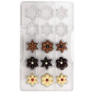 Decora Schokoladenform Blumen 15 Cav. 20 x 12 x 2,2 cm