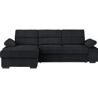 Cantus Ecksofa , Anthrazit , Textil , Uni , Ottomane links, L-Form , 258x166 cm , seitenverkehrt erhältlich , Wohnzimmer, Sofas & Couches, Wohnlandschaften, Ecksofas