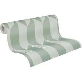 A.S. Création AS Creation Vliestapete Grafik 3D-Effekt 10,05 m x 0,53 m Grün, FSC®