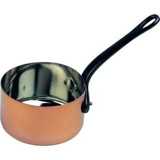 Kupferkasserolle, 12 cm, Massiv Kupfer, Innen Verzinnt, Gusseisengriff, BAUMALU