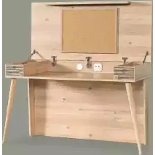 Sekretär Schreibtisch Tisch 130x60x152 Schreibtische Tische Möbel Holz Computer - Braun