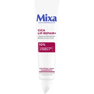 Mixa Cica Lip Repair+ Lippen- & Nasenbalsam – Regenerierende Pflege mit 10% Sheabutter & Omega 9 gegen spröde Lippen & Trockenheit – Beruhigender SOS Balsam für die Mund- & Nasenpartie, 10ml