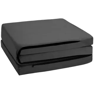 Faltmatratze , Dunkelgrau , Textil , H2 , rechteckig , 65x186 cm , Schlafzimmer, Matratzen, Rollmatratzen & Faltmatratzen