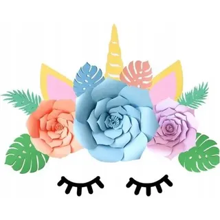 PB&C DIY Papier-Wanddekoration Einhorn