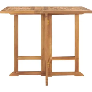 vidaXL Klappbarer Garten-Esstisch 90x90x75 cm Massivholz Teak - Braun