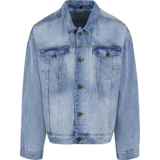 Build Your Brand - Jeansjacke für Herren Kastig RW10763 (XL) (Neues Hellblau Gewaschen)