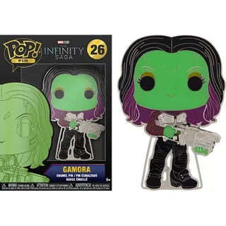 Loungefly POP! Large Enamel Enamel Pin MARVEL INFINITY SAGA: GAMORA CHASE GROUP - Gamora - Avengers Infinity War Emaille-Nadeln - Niedliche Brosche Zum Sammeln - Für Rucksäcke & Taschen - Geschenkidee