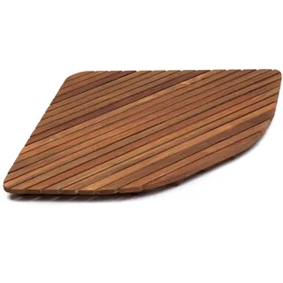 asinox TEK3A6161 Duschmatte aus Teakholz, Eckig, 61 R