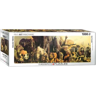 Eurographics 6010-4654 - Tiere der Arche Noah, Panorama Puzzle - 1000 Teile
