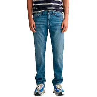 Gant Slim Fit Jeans - Mid Blue Worn In - 44 - 34
