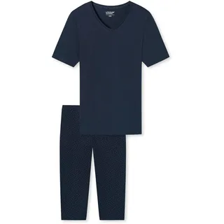 Uncover by Schiesser Damen Schlafanzug 3/4, dunkelblau, 38