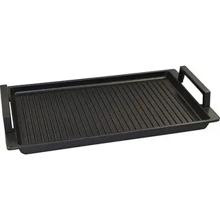 Lieblingspfanne Grillplatte BBQ 41x24 cm I mit Seitengriffen & 4-fach-Antihaftbeschichtung I aus Aluminium Guss für alle Herdarten inkl. Induktion & Gasgrill